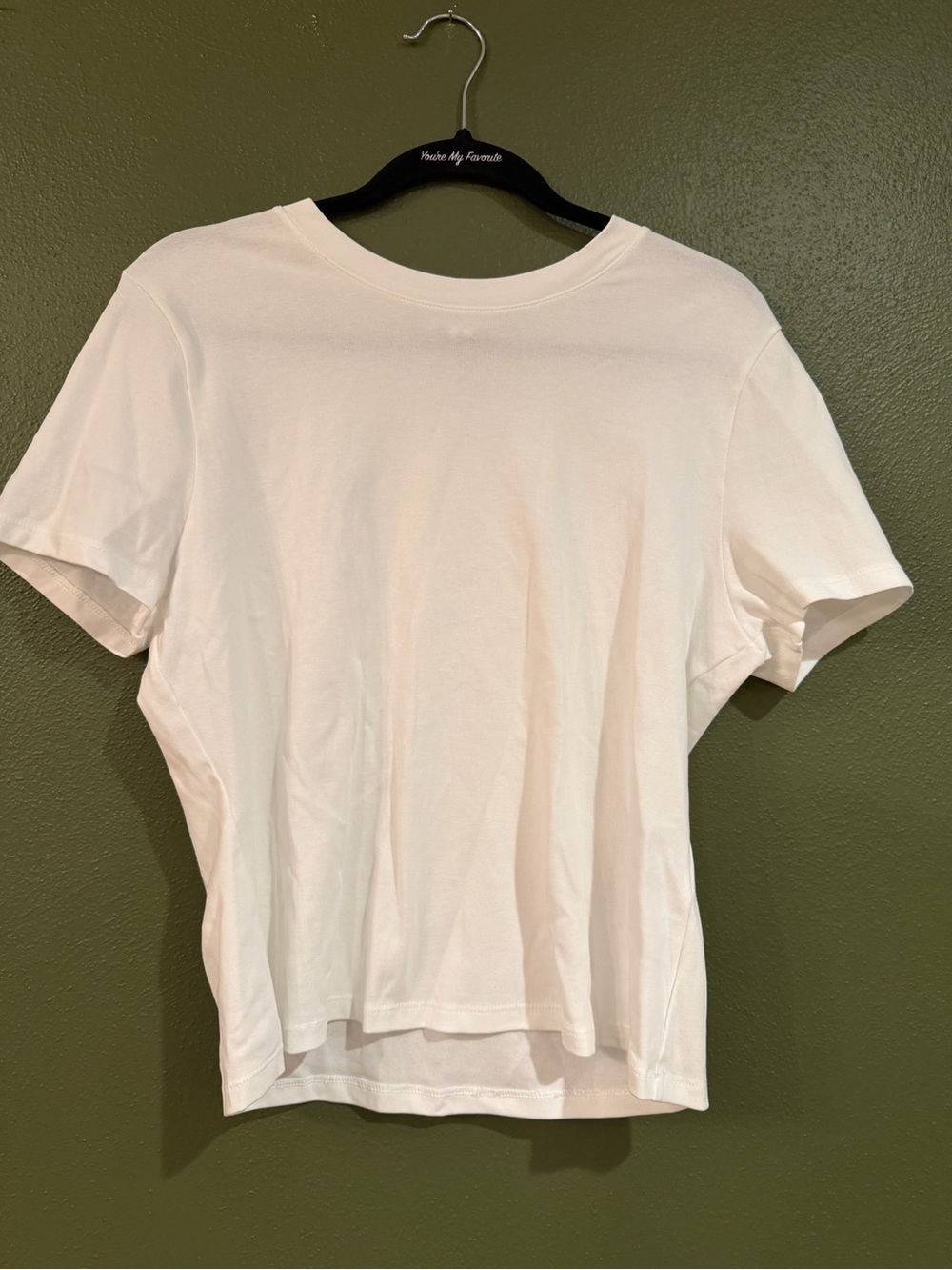 Women's Short-Sleeve Crewneck Tee in white